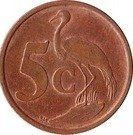 Münze 5 cents Afrika Dzonga1996