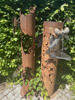Rostige Garten-Deko 2er Set Schmetterlinge Libellen 55cm Hoc