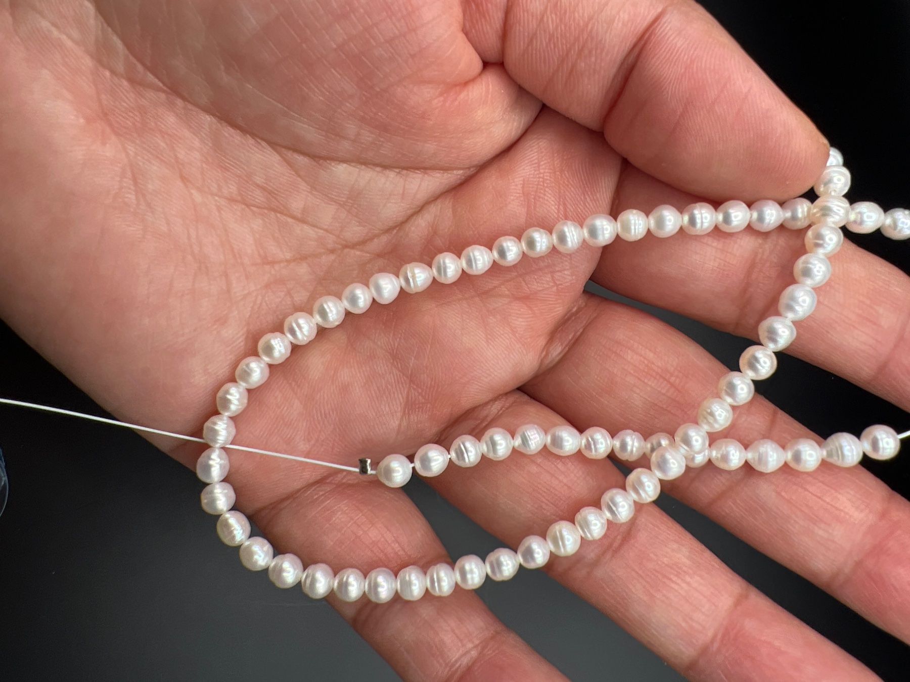 Catenine: Perlenkette weiss 39cm – Nuovo (secondo la descrizione) da Uznach venduto da Ya_x7x6 2