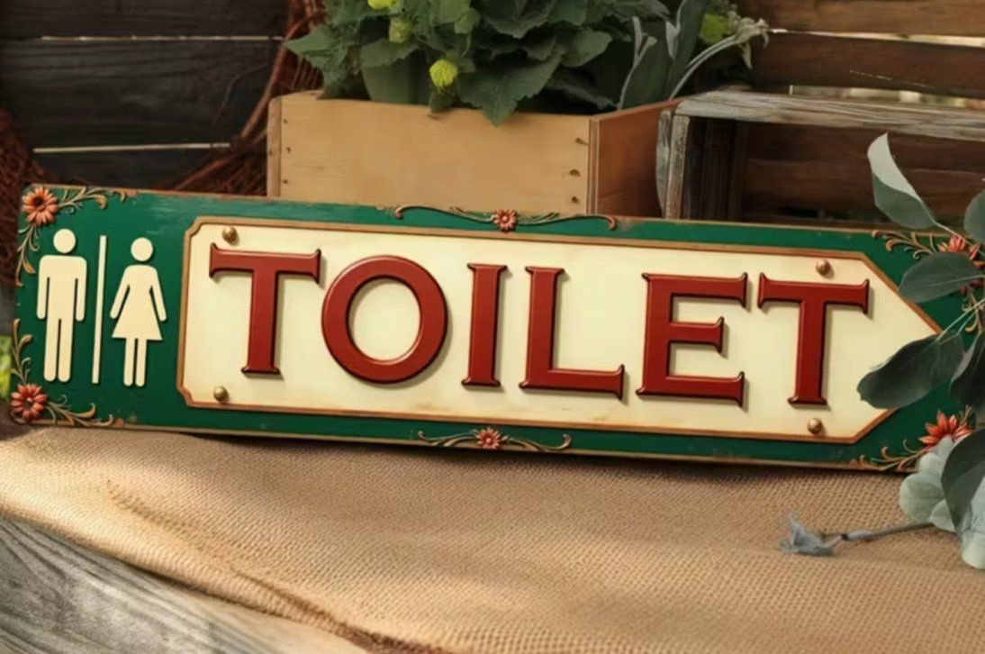 Insegne: Blechschild Toilet  toilette WC – Nuovo e nell'imballaggio originale da Dintikon venduto da Vexi 1
