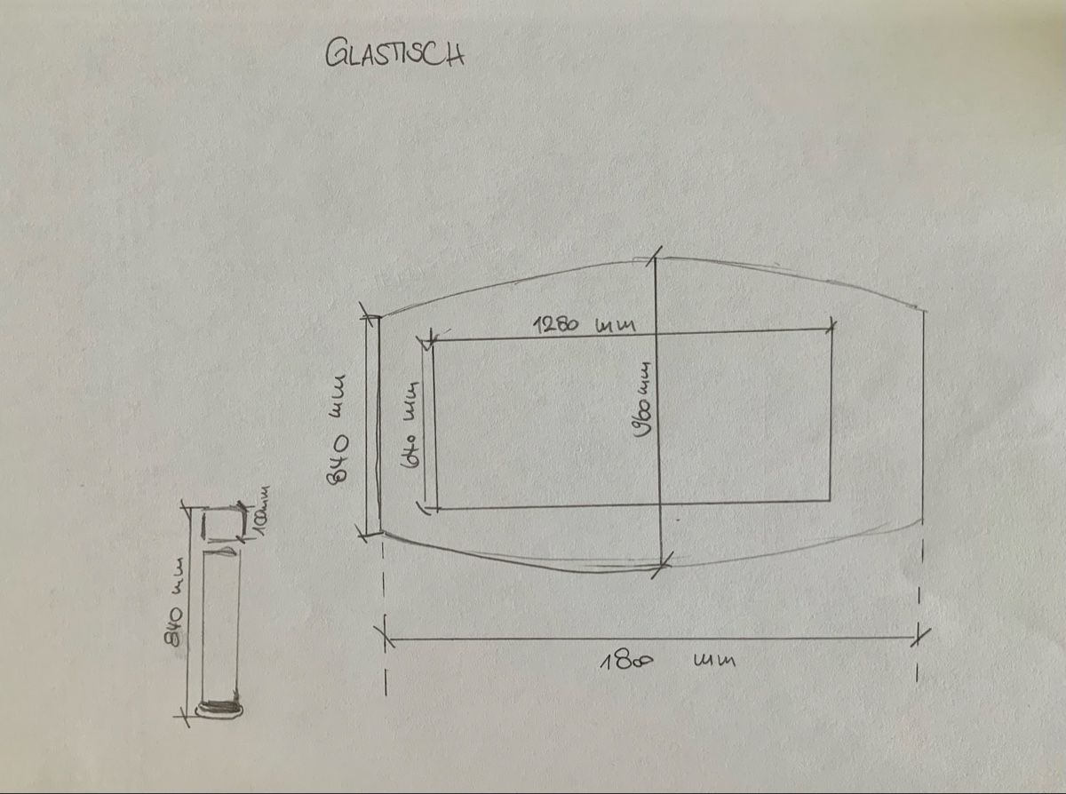Tavoli: Glastisch gebraucht – Usato da Baar venduto da Anpf 3
