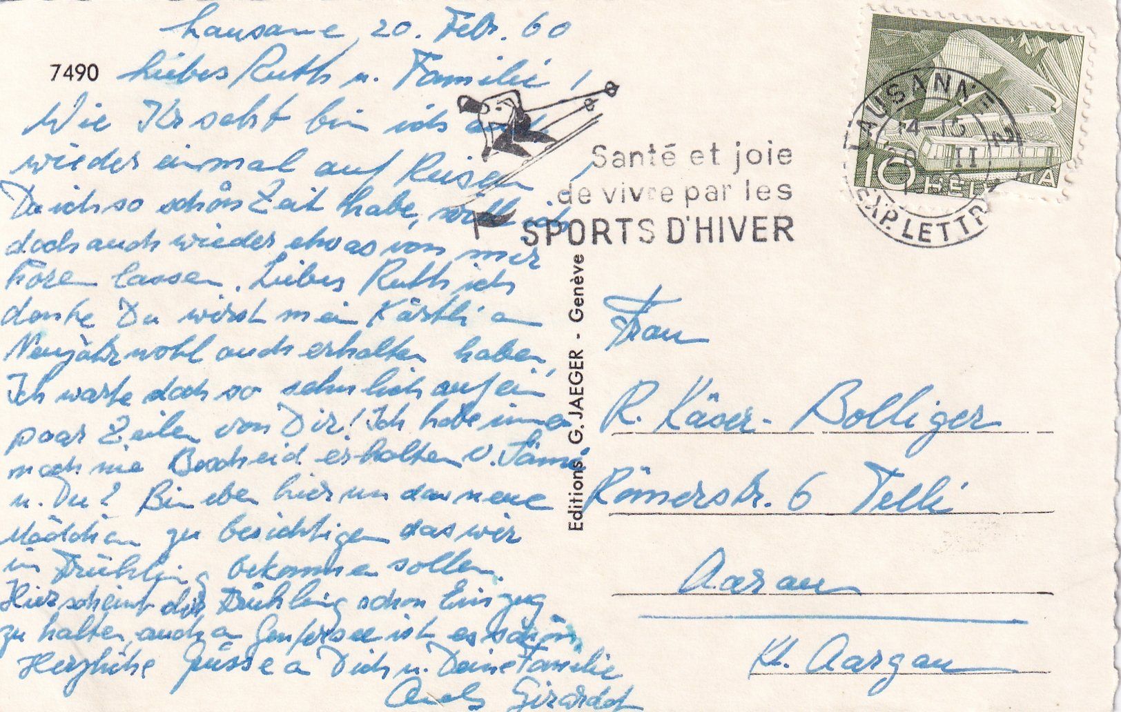 Cartoline postali: Lausanne - La perle du Lac Léman /bo – Usato da Hombrechtikon venduto da Rudolf07 1