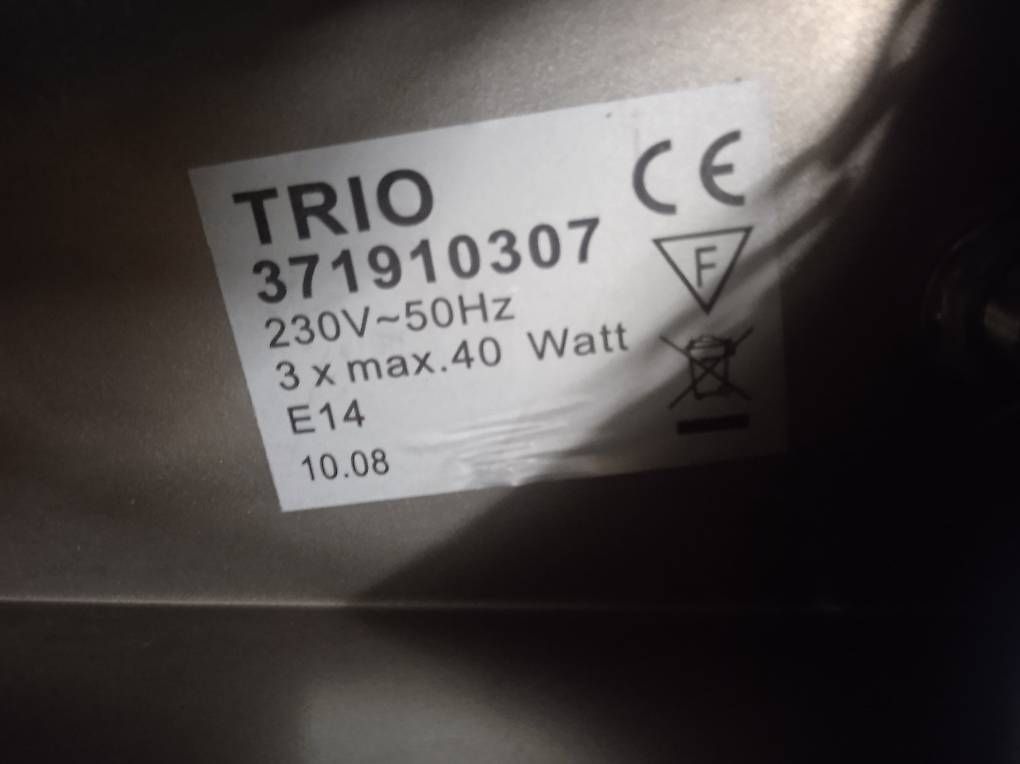 Lampadari & plafoniere: Trio Deckenlampe Edelstahl 3-flammig E14 – Usato da Basel venduto da Petergunn 2