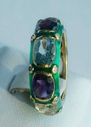 Ringe: Ring Damen goldfarben blau emailliert Grösse 54 – Neu (gemäss Beschreibung) aus Zürich von benedikt12 9