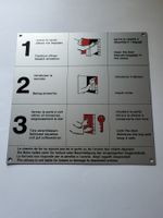 SBB CFF FFS: Metallschild/Anleitung zu Schliessfach (FR/DE)