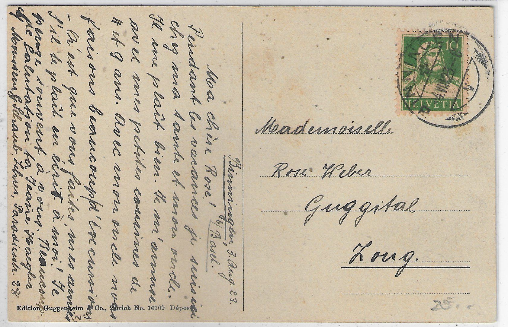 Ansichtskarten: Binningen - Dorfpartie – Gebraucht aus Ettingen von Kartenplanet 1