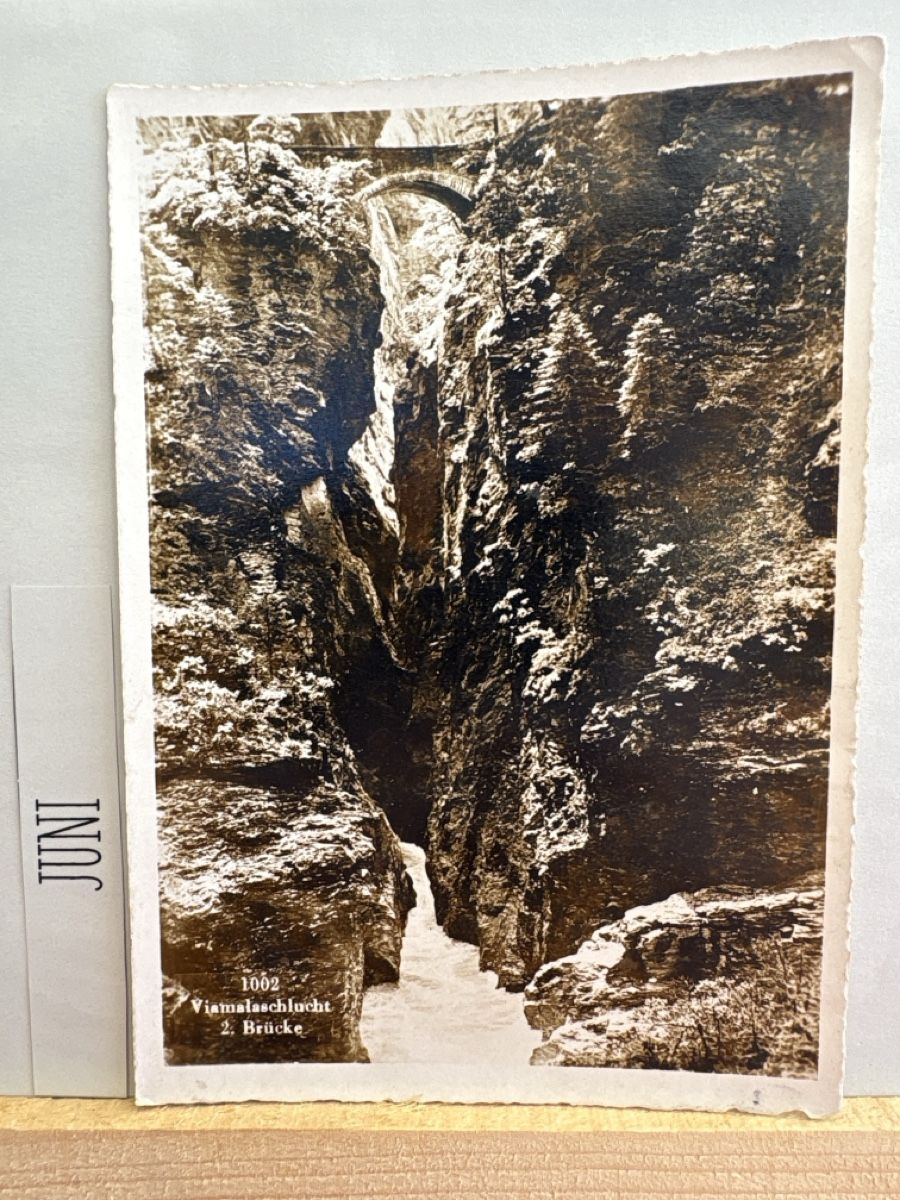 Cartoline postali: AK von Viamalaschluckt Brücke – Usato da Rümlang venduto da Kartenpost1