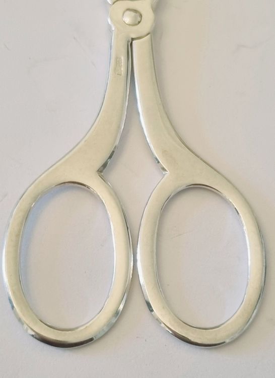 Ciseaux Anciens / Pince à Sucre En Argent Et Métal Doré - Début XXème