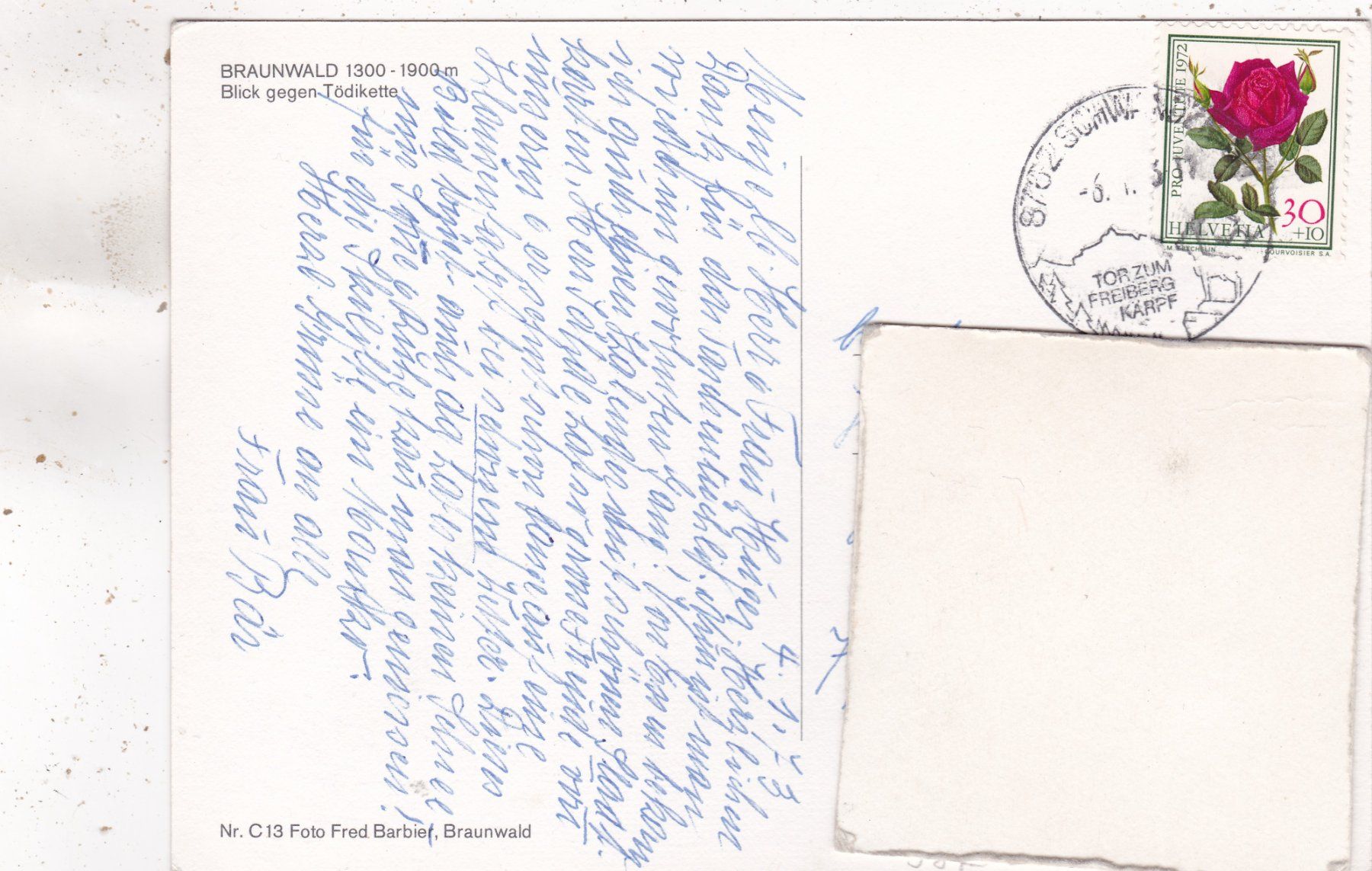 Cartoline postali: Braunwald gegen Tödikette 1973 – Usato da Herisau venduto da Lisegrat2008 1