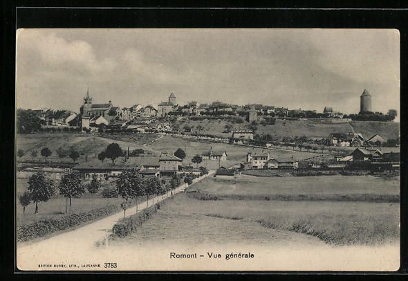 Ansichtskarten: AK Romont, Vue générale – Gebraucht aus Berlin von bartko-reher