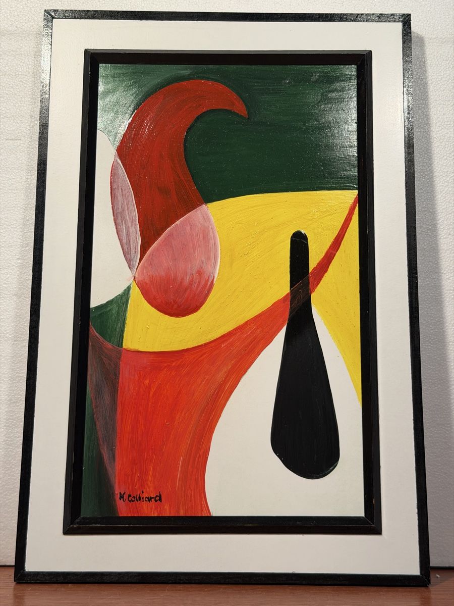 Dipinti: R. Collirad - Modern Art Painting Abstract – Usato da Lausanne venduto da artnouveau04 4