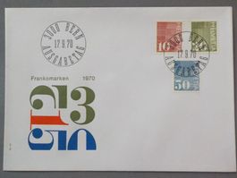 1970, FDC, Ziffermarke I, Serie