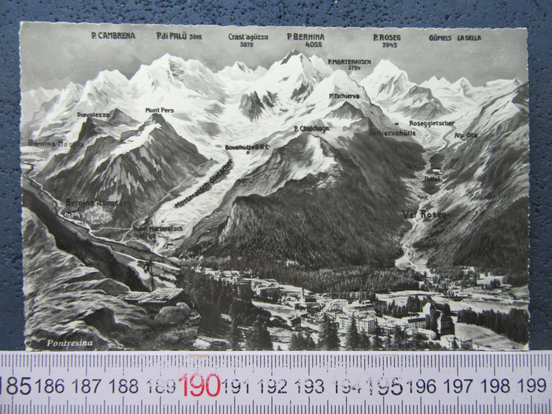 Cartoline postali: PONTRESINA 1964 GR AK PANORAMA – Usato da Ettingen venduto da Hausi4711