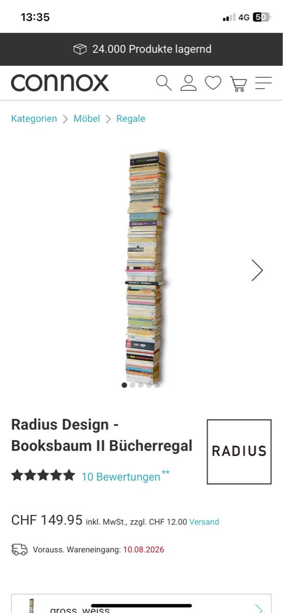 Scaffali: Connox Bücherregal – Usato da Dübendorf venduto da santoros
