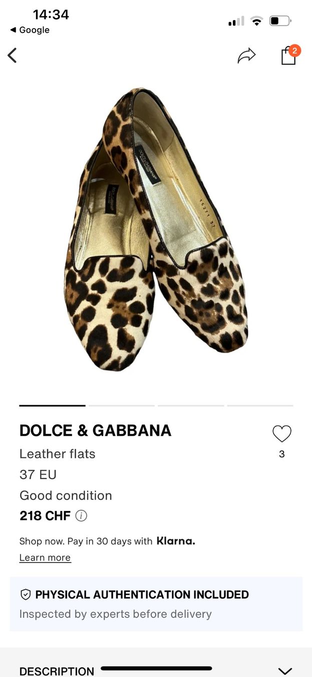 Dolce & Gabbana Scarpe da donna: Dolce&Gabbana leopard ballerinas (39) – Usato da Rüschlikon venduto da Tey_sl 7