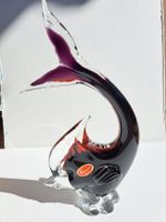 Murano Glasfisch  Skulptur rot Deko 28cm Rarität 50/60er