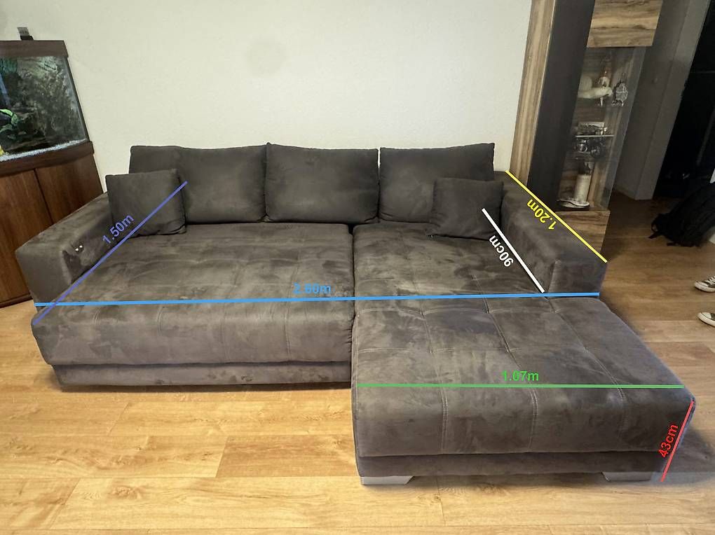 Divani: Ecksofa / Wohnlandschaft mit Ottomane – Usato da Aarburg venduto da Injac