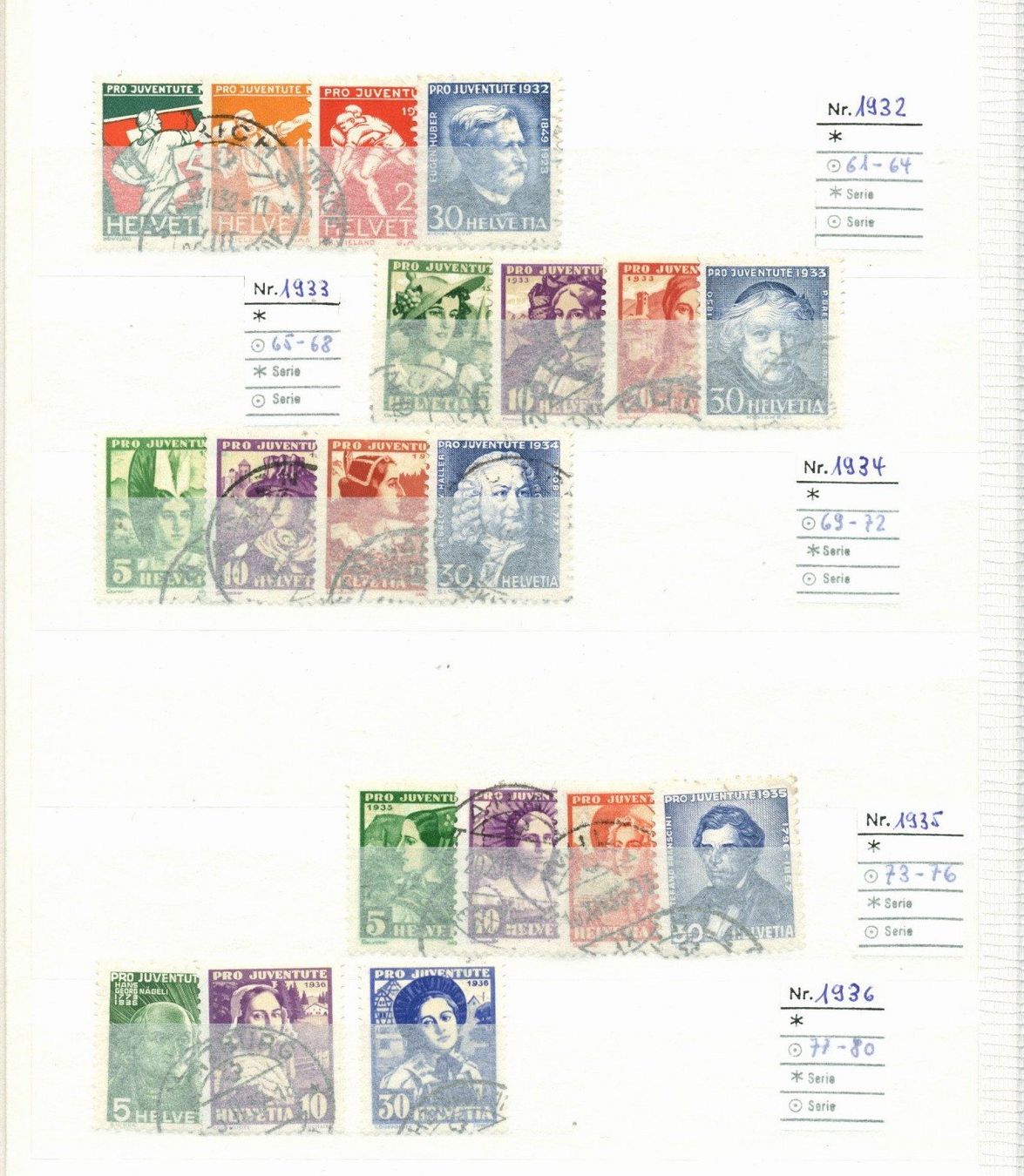 KOMPL. PRO JUVENTUTE SAMMLUNG 1913 -1963 - FR.1'200.00 (Gebraucht) in ...