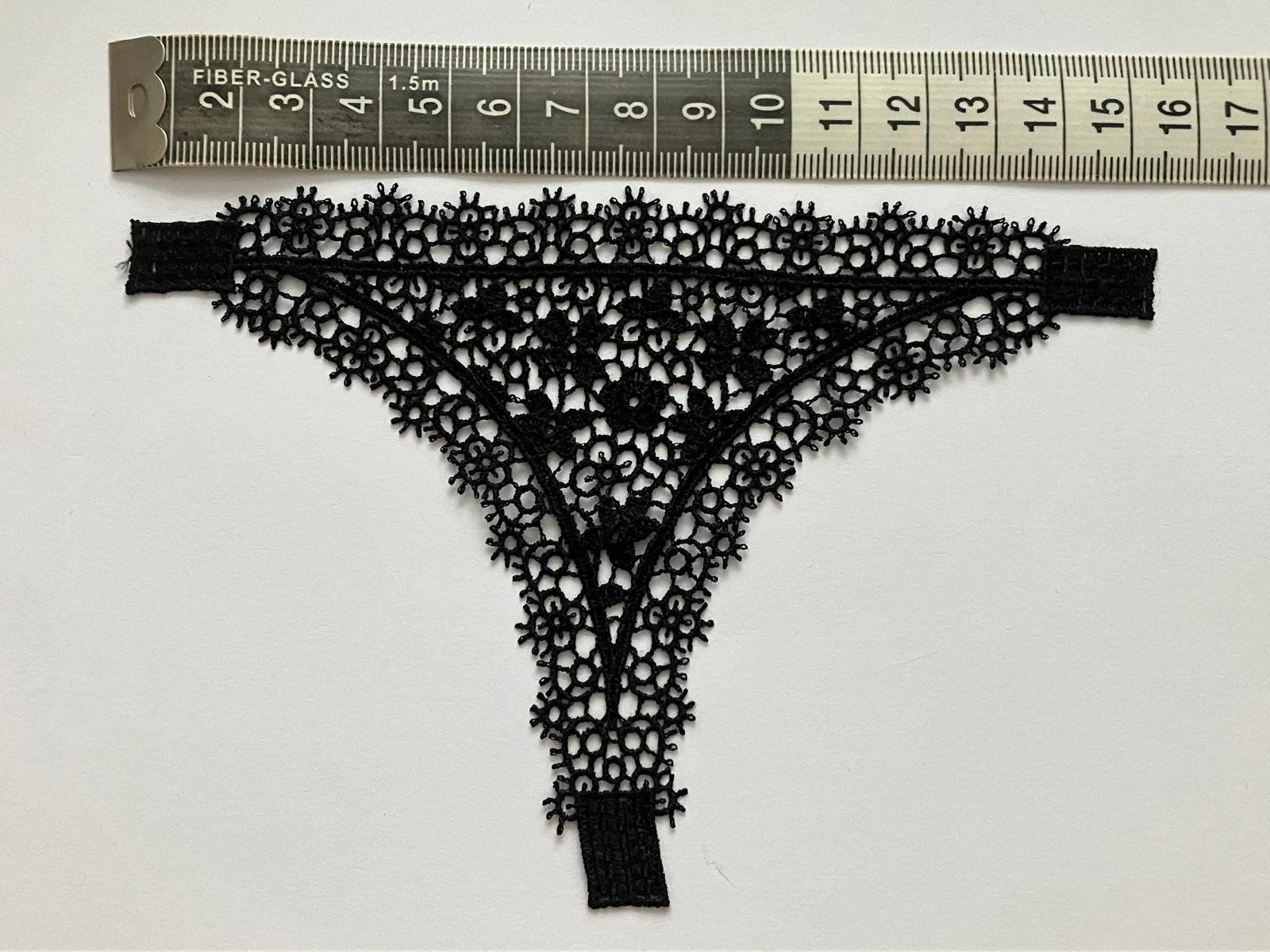 Toppe: Applik echte St. Galler Spitze schwarz – Nuovo (secondo la descrizione) da Balsthal venduto da Diviko