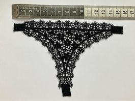 Applik echte St. Galler Spitze schwarz