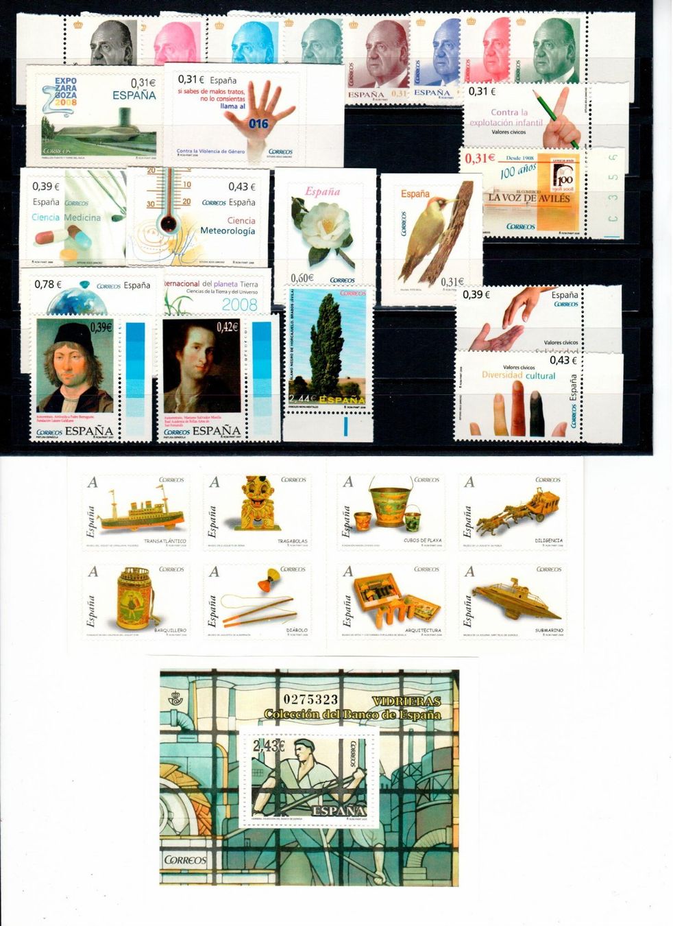 Alle Briefmarken: Spanien 2008 ** – Gebraucht aus Wolhusen von Curver9 4