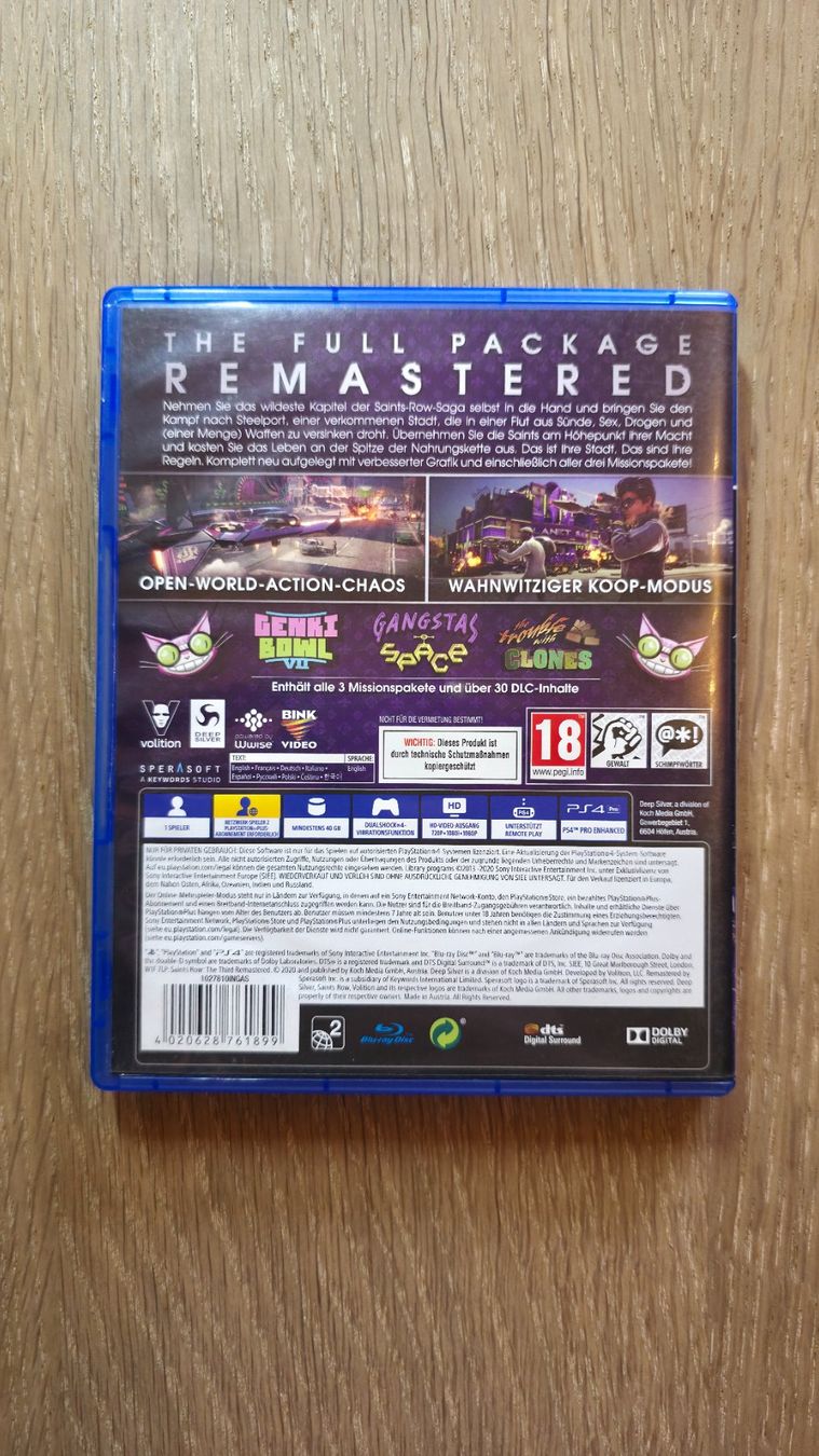 Sony Giochi: PS4, Game, PlayStation, Saints Row: The Third, OVP – Usato da Sirnach venduto da TheMrFreeman 1
