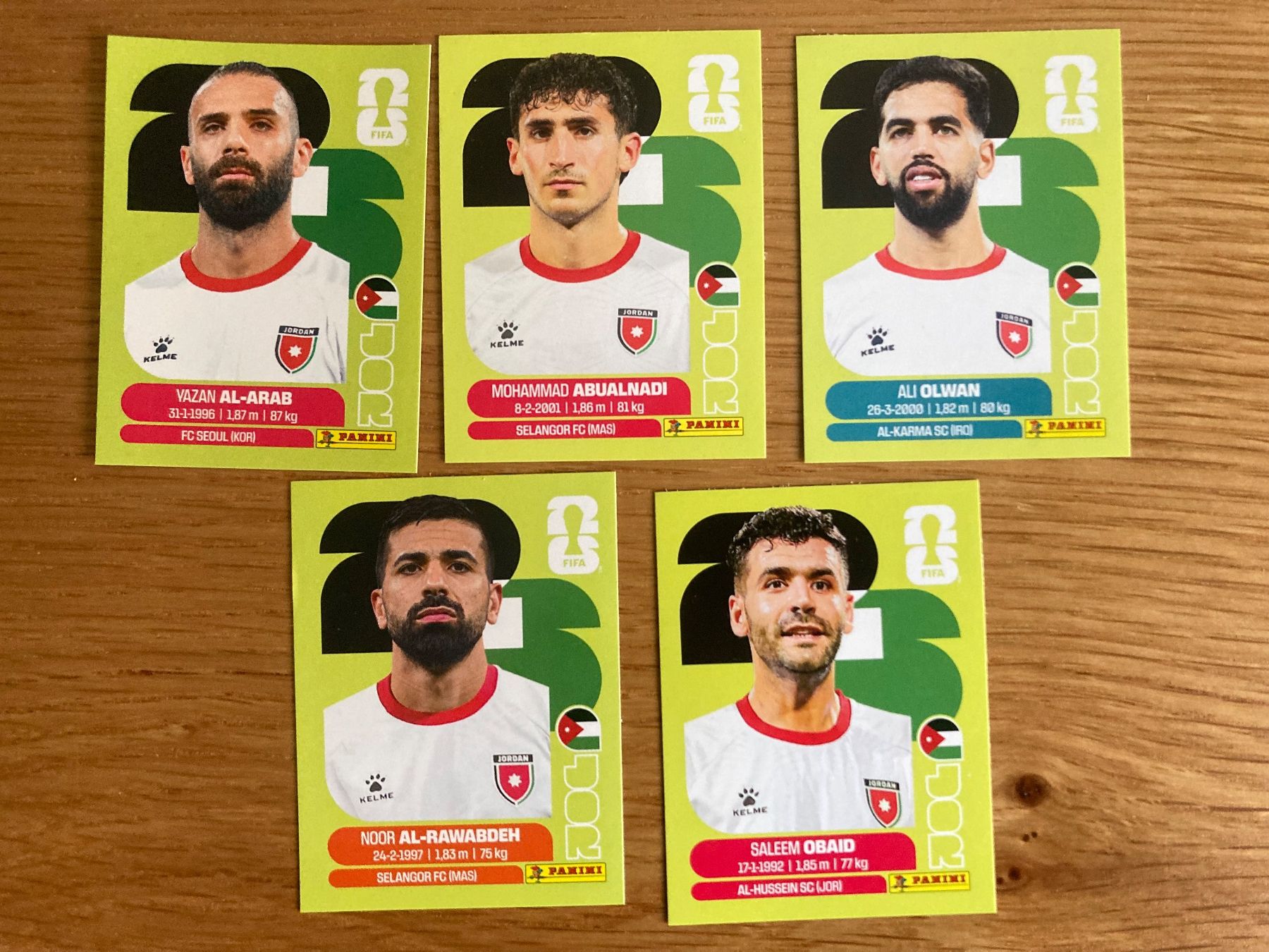 Panini Carte collezionabili: WM Sticker JOR 5, 7, 8, 11, 18 – Nuovo (secondo la descrizione) da Winterthur venduto da Whitefish
