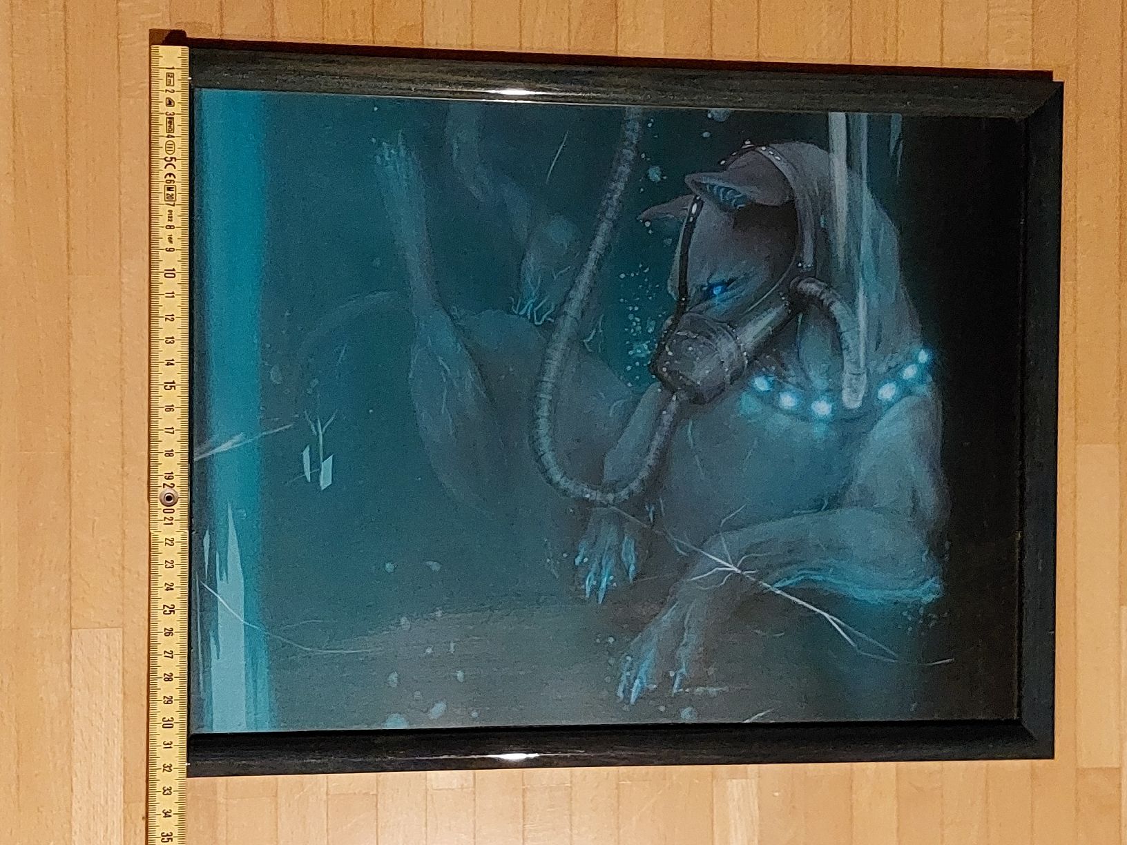 Foto & Immagini: Wolf im Wassertank, Druckbild original visiert, Kunst Tiere – Nuovo (secondo la descrizione) da Winterthur venduto da Belzarek 2