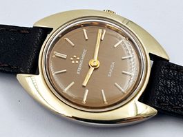 Eterna Matic 349 T Automatik Vintage Damenuhr Goldhaube