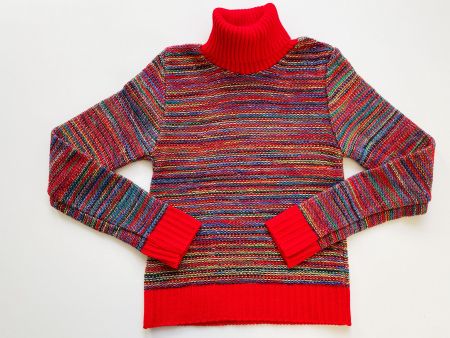 Kinderpulli Buben Mädchen bunte Streifen 6-7 J VINTAGE 1970s