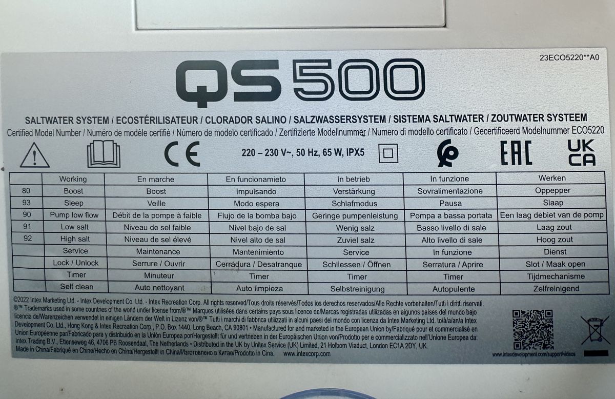 Intex Piscine: Intex Chlorinator für Salzwasserpools – Nuovo (secondo la descrizione) da Genestrerio venduto da Demis27 3