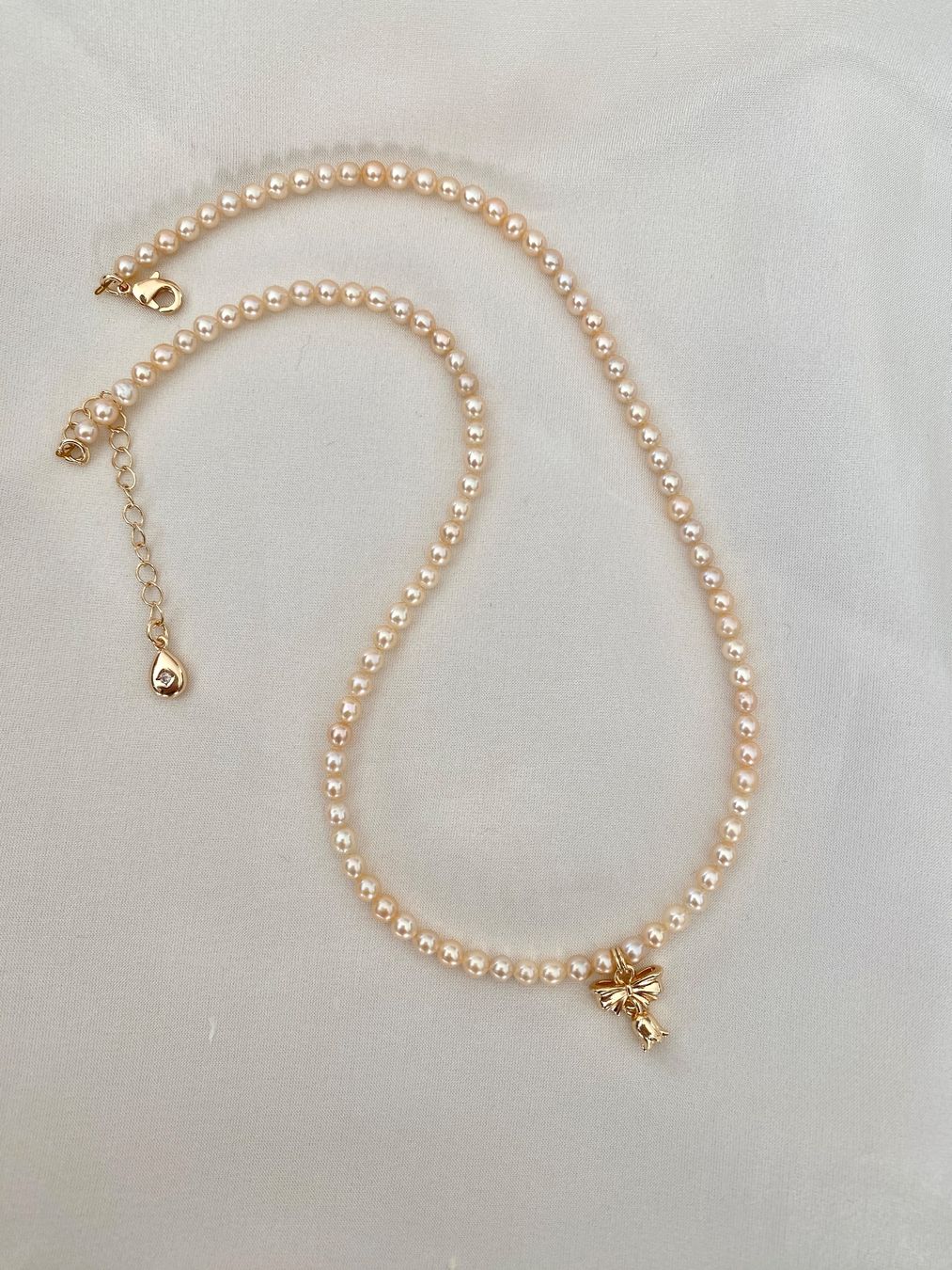 Perle (finte): Top Glanz 4mm Süsswasserperlen Kette/ echte – Nuovo e nell'imballaggio originale da Sarnen venduto da Yingsperlen4 3