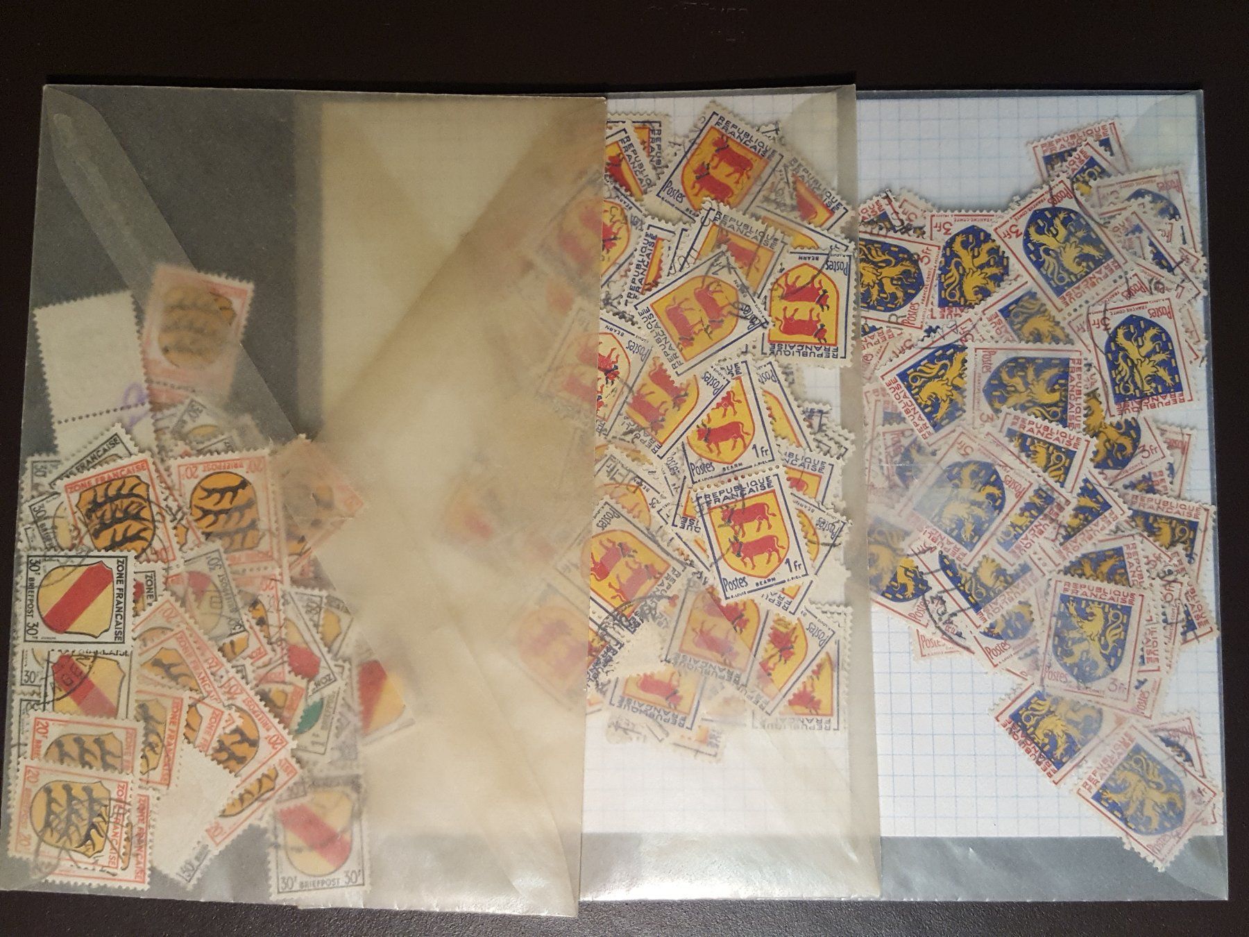 Alle Briefmarken: Frankreich - diverse Wappen Briefmarken – Gebraucht aus Stilli von Mos1