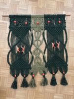 Vintage Makramee Wanddekoration aus Wolle – Handarbeit 