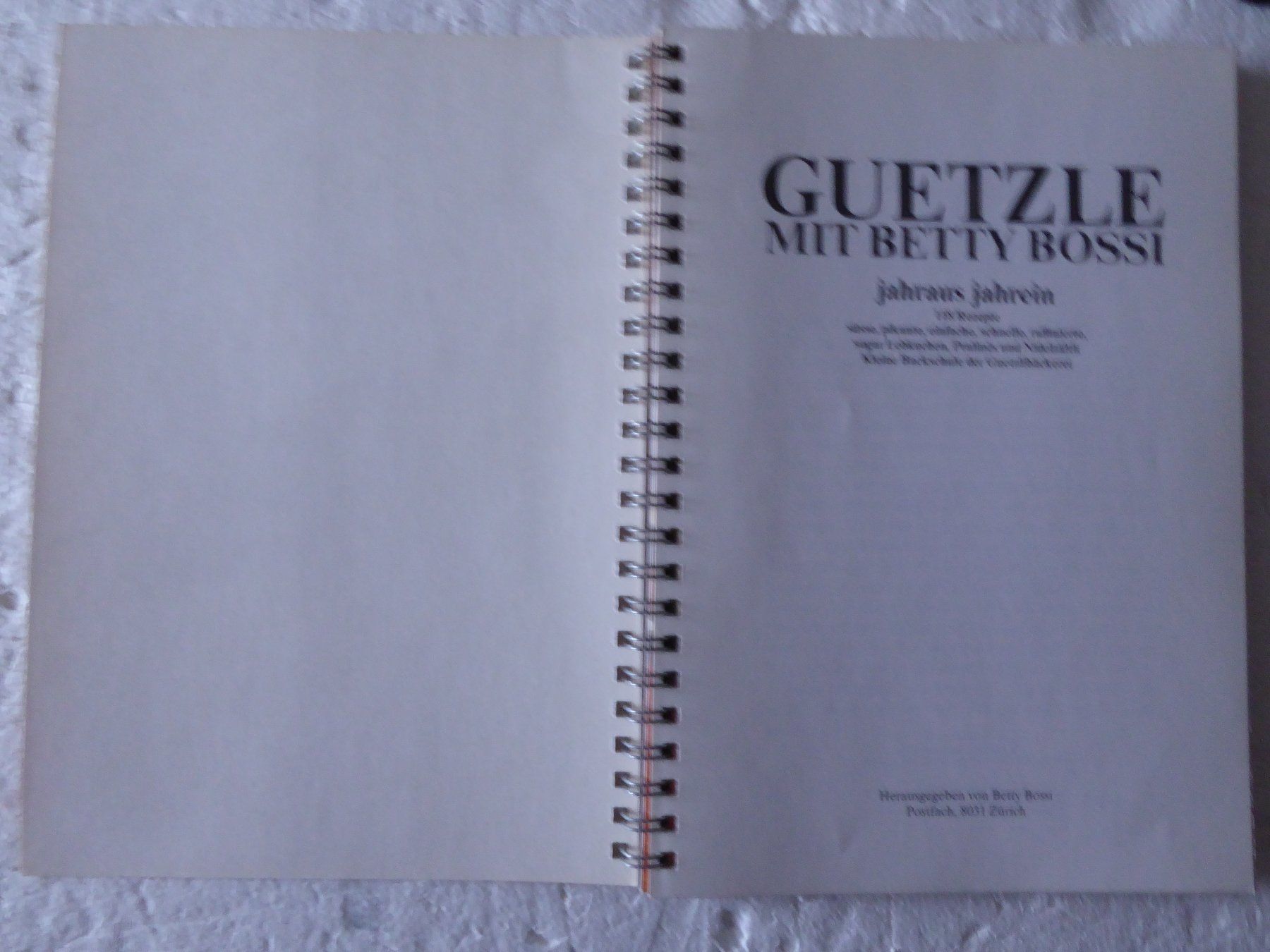 Bücher: Betty Bossi Guetzle – Gebraucht aus Gossau SG von oreliefredy 1