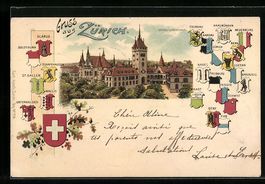 Litho Zürich, Schweiz. Landesmuseum mit