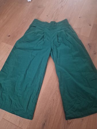 Grüne Sommerhose Culotte, Grösse XL mit Leinen, neuwertig!