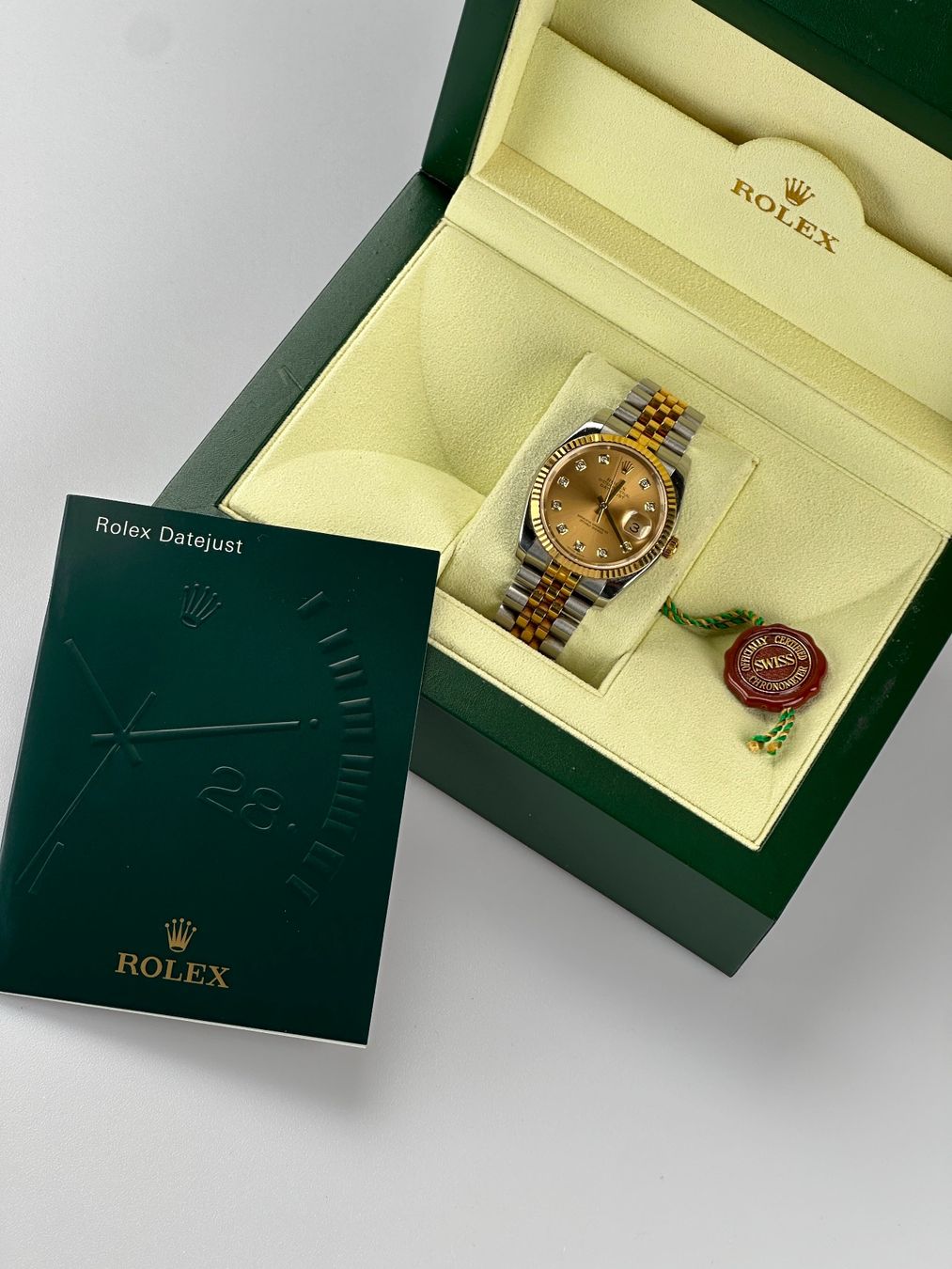 Rolex Montres: Rolex Datejust 36 Diamond – Ref. 116233G mit Box – D'occasion à St. Gallen par TrokulWatches 1