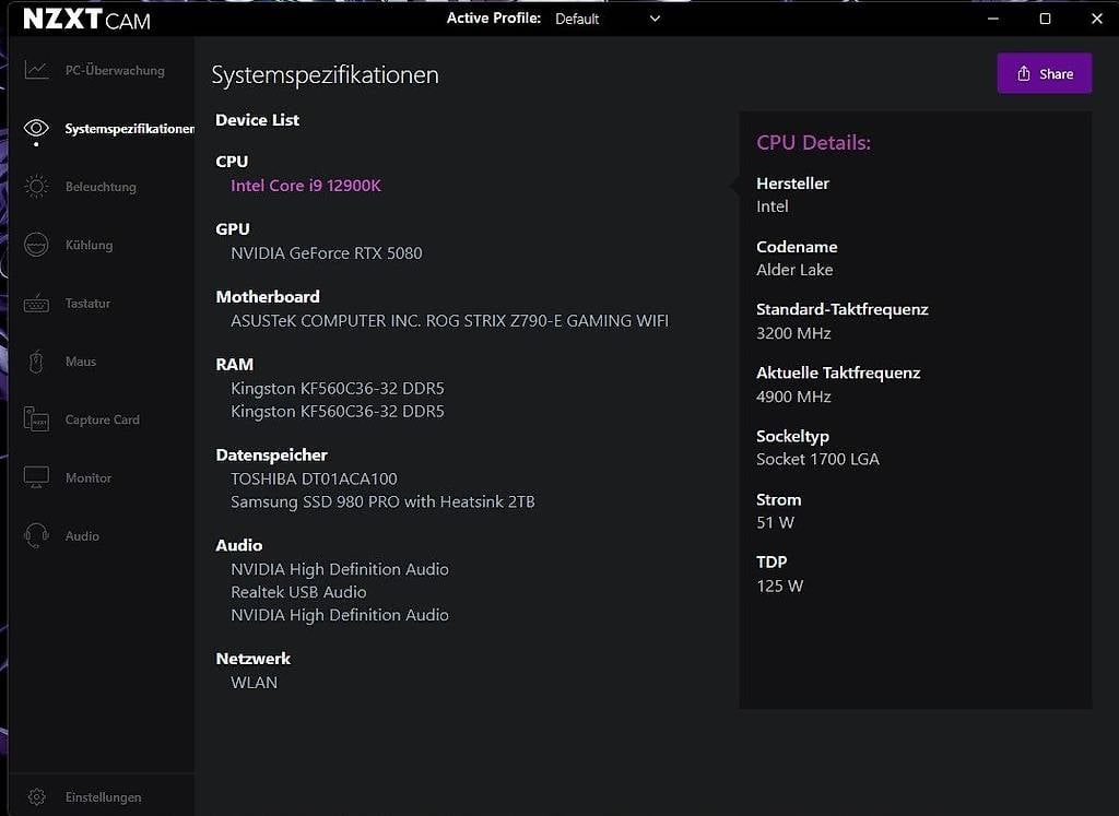 Nvidia PC: High-End Gaming-PC  RTX 5080 | i9-12900K – Usato da Wetzikon ZH venduto da subzerox96