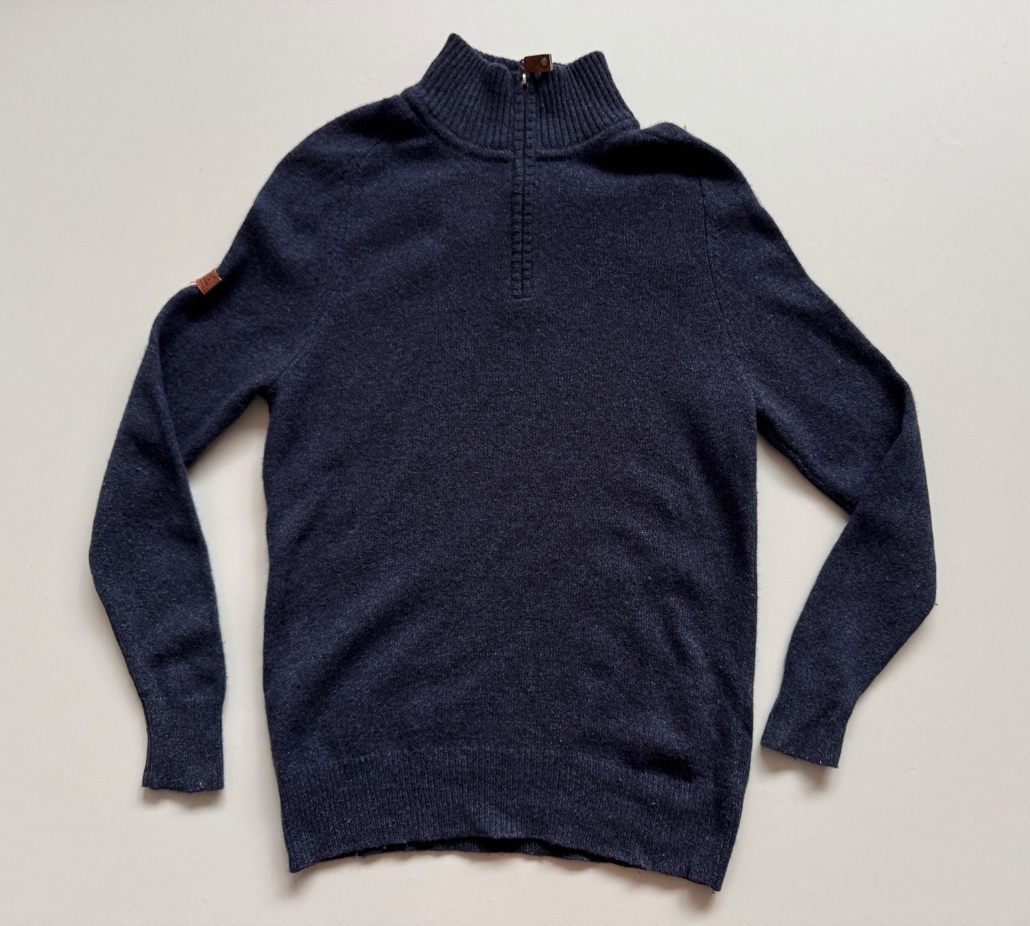Superdry Maglioni & Felpe: Superdry Lambswool pullover 1/4 zip MEN Size L slim fit – Usato da Neuchâtel venduto da _Easy_to_Find_