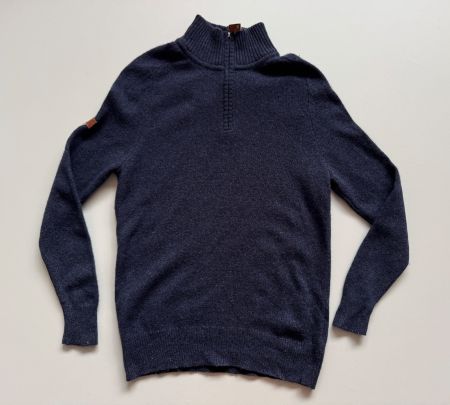 Superdry Lambswool pullover 1/4 zip MEN Size L slim fit