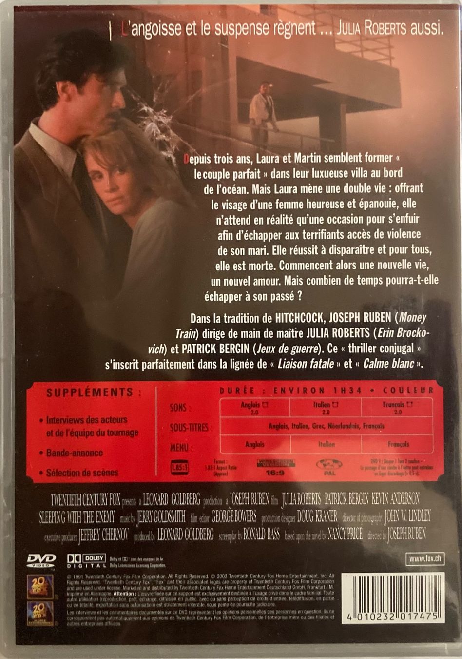 Alle DVDs: JULIA ROBERTS - LES NUITS AVEC MON ENNEMI – Gebraucht aus Poliez-Pittet von Newtown-Records 1