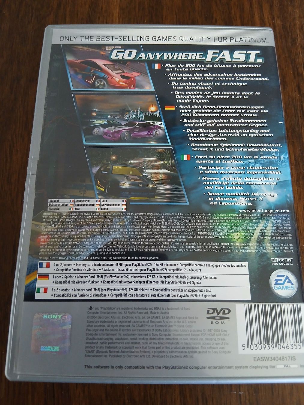 Giochi: PS2 Need for Speed Underground 2 Platinum Edition. Top Zu... – Usato da Pfungen venduto da Himbogame 1