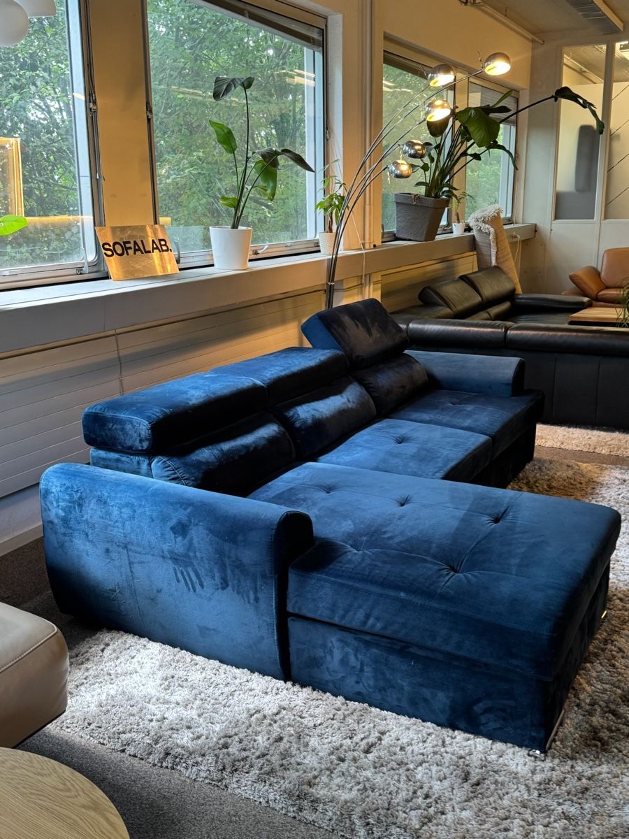 Divani: Ecksofa Marineblau mit Schlaffunktion – Usato da Fehraltorf venduto da Sofalab.swiss 6