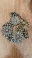Cintura vintage a catena con fiori, stile unico!
