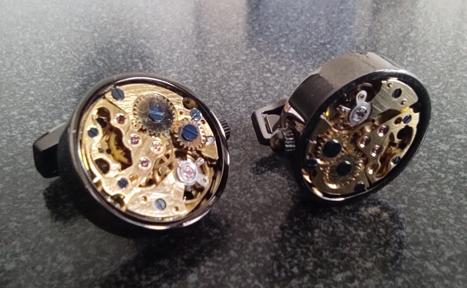 Gemelli: Steampunk Manschettenknöpfe, Cufflinks, Manschetten-Knöpfe – Nuovo (secondo la descrizione) da Schwanden GL venduto da UHRKNALL