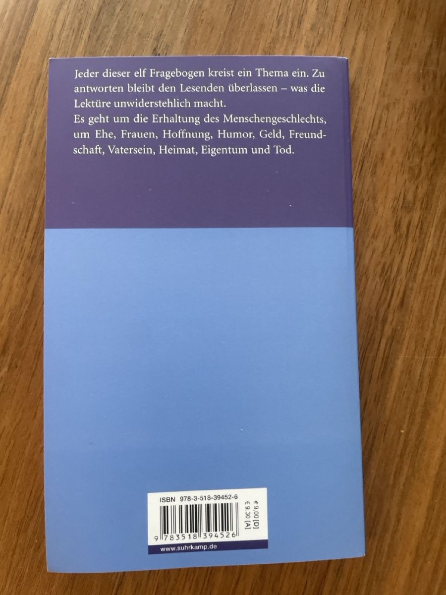 Livres: Max Frisch Fragenbogen – Neuf (Voir description) à Zürich par syber98 1