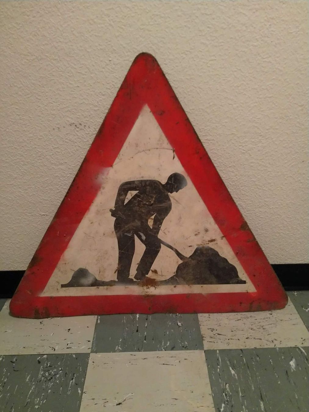 Insegne: Antikes Baustellenschild – Usato da stettlen venduto da VintageBern_ch