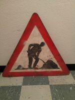Antikes Baustellenschild