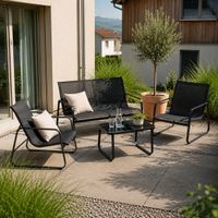 Gartenmöbel Set schwarz